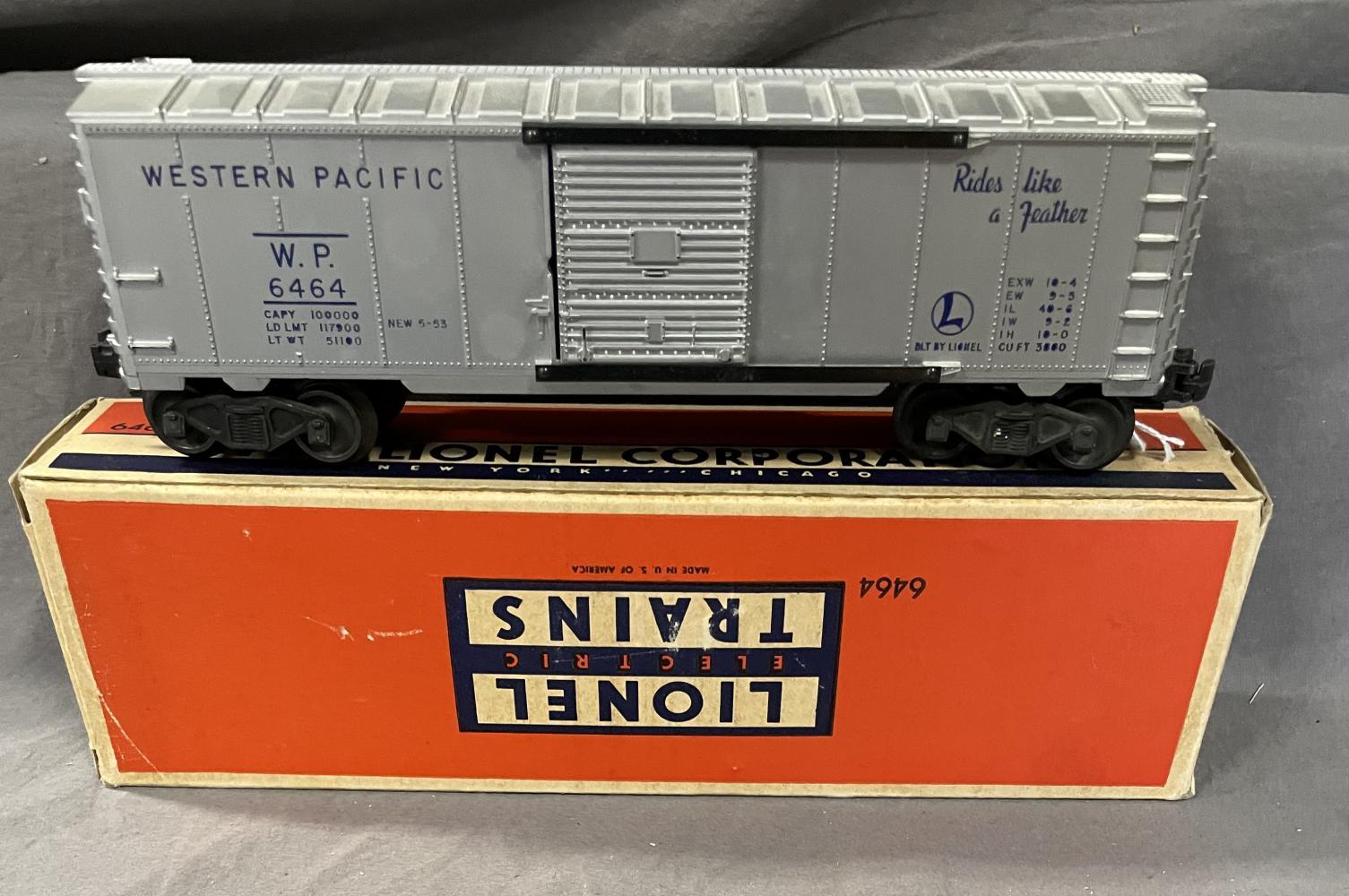 Rare Boxed Lionel 6464-1 WP Boxcar, Roof Ridges