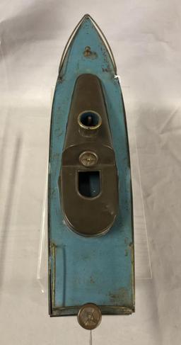 Unusual Japanese Tin Kaigun Boat