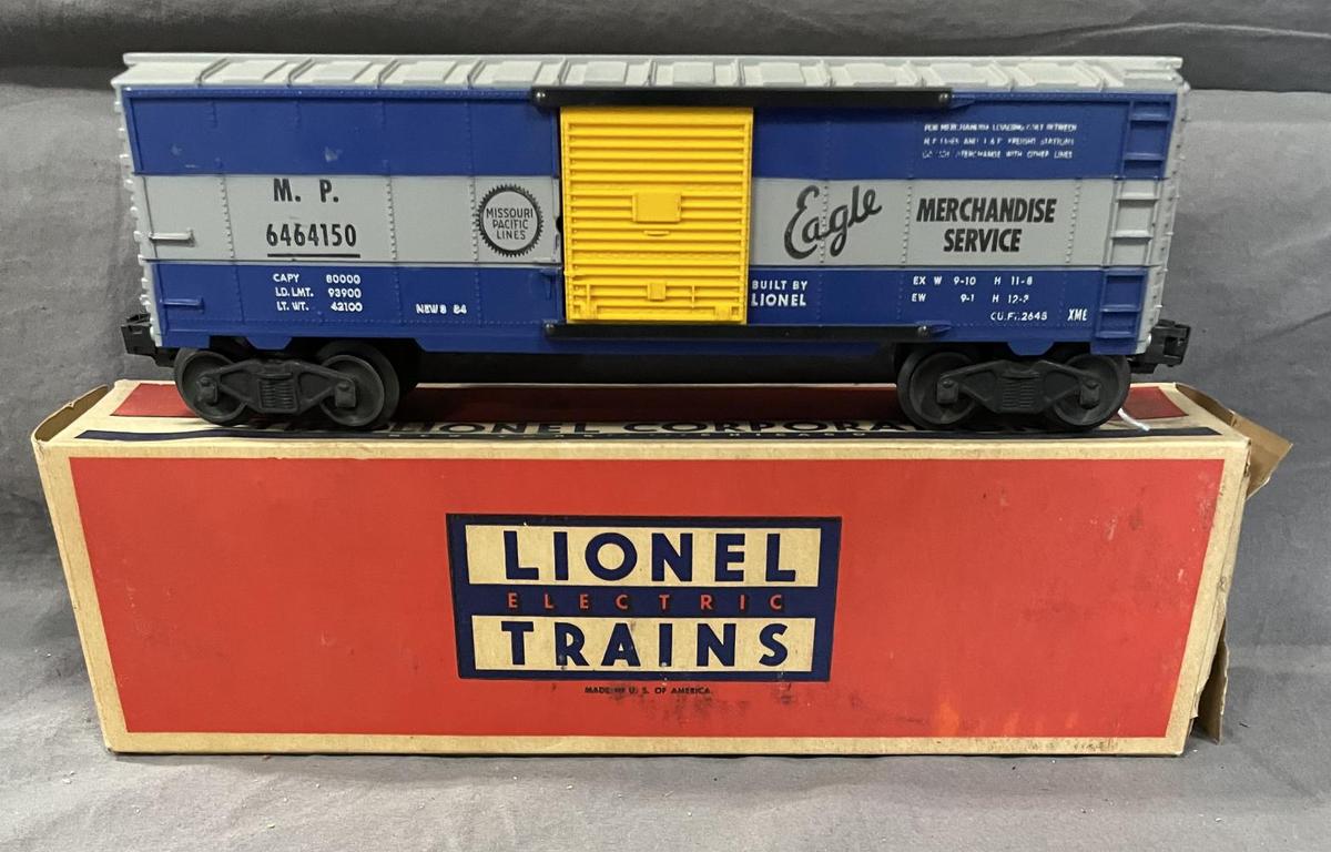 RARE Boxed Lionel 6464-150 MP Boxcar, 1st Panel