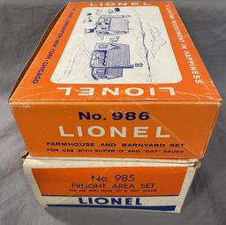Boxed Lionel Plasticville 985 & 986