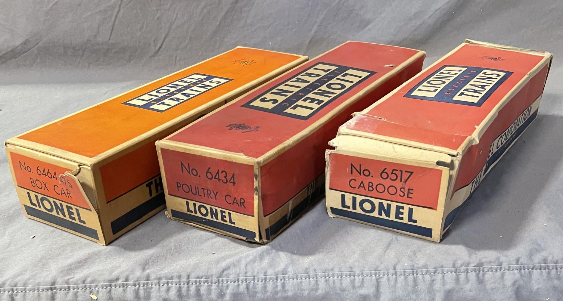 Boxed Lionel 6517, 6464-475 & 6434 Freights