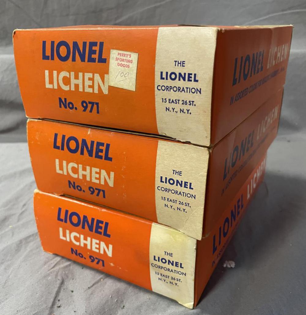 3 Box Variations Lionel 971 Lichen