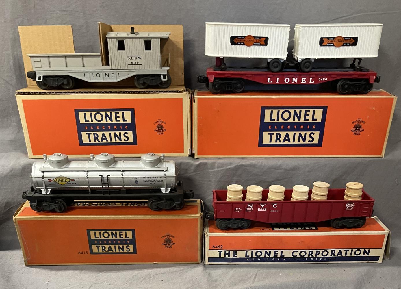 4 Boxed Lionel Freight Cars