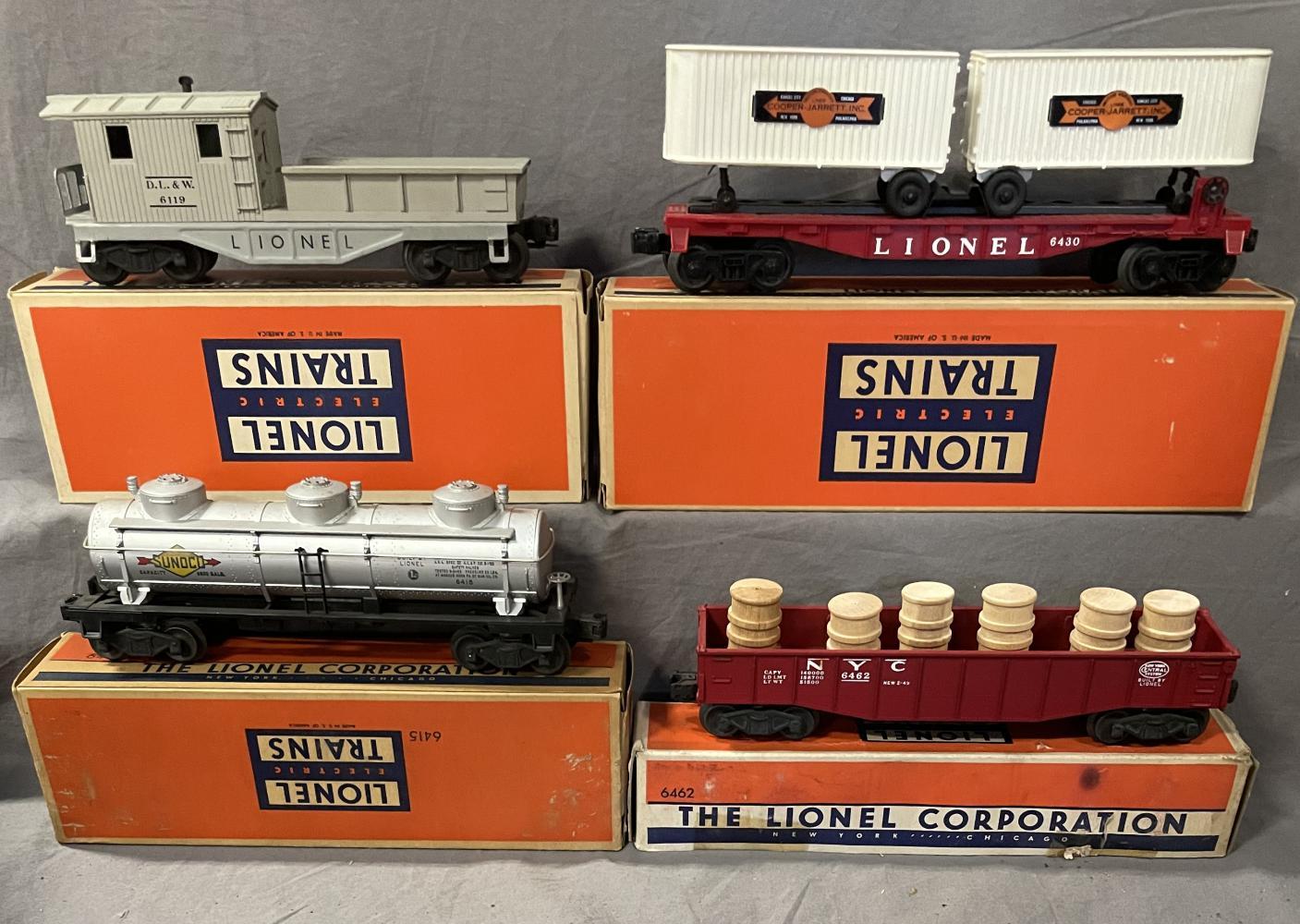 4 Boxed Lionel Freight Cars