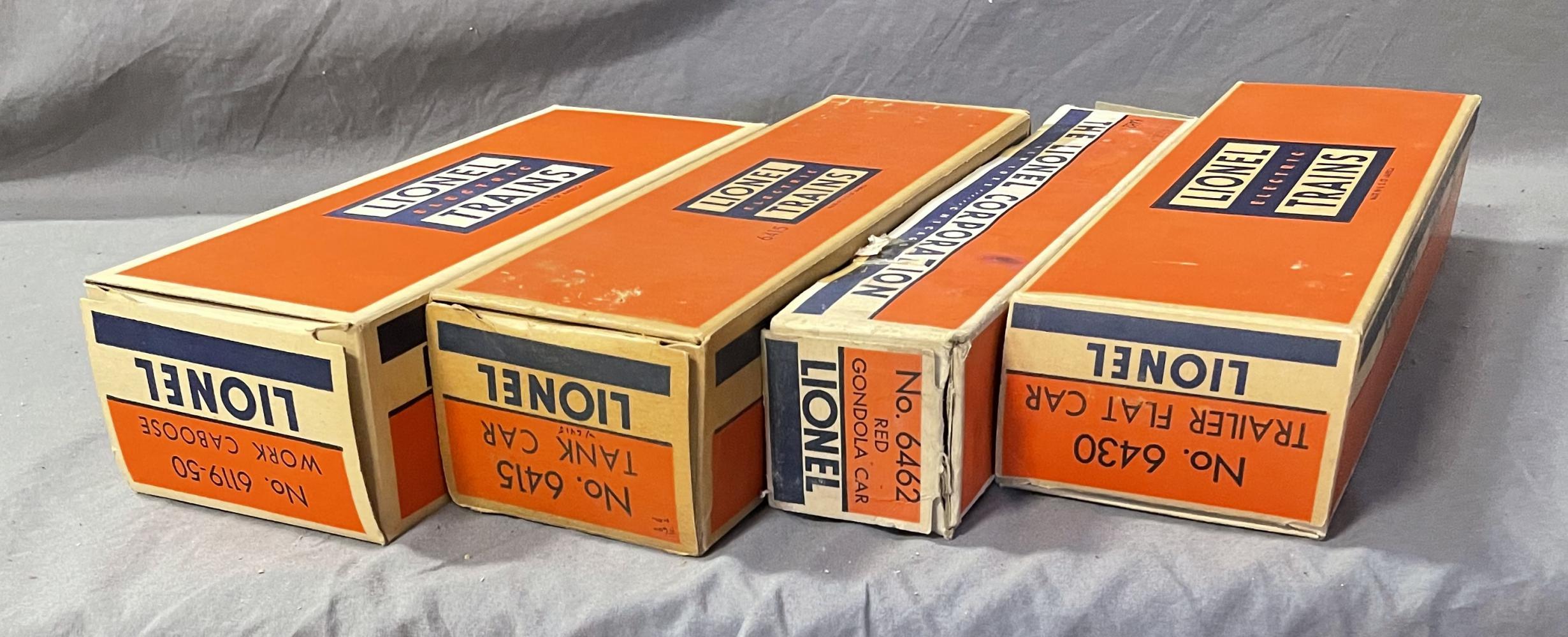 4 Boxed Lionel Freight Cars