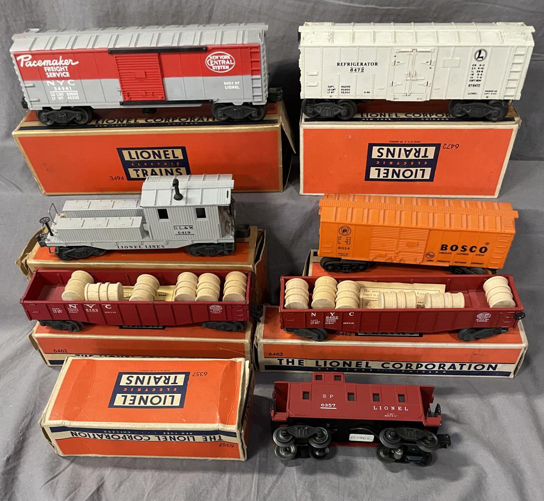 7 Boxed Lionel Freight Cars
