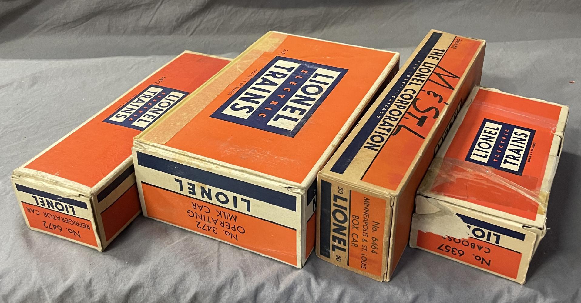 4 Boxed Clean Lionel Freight Cars