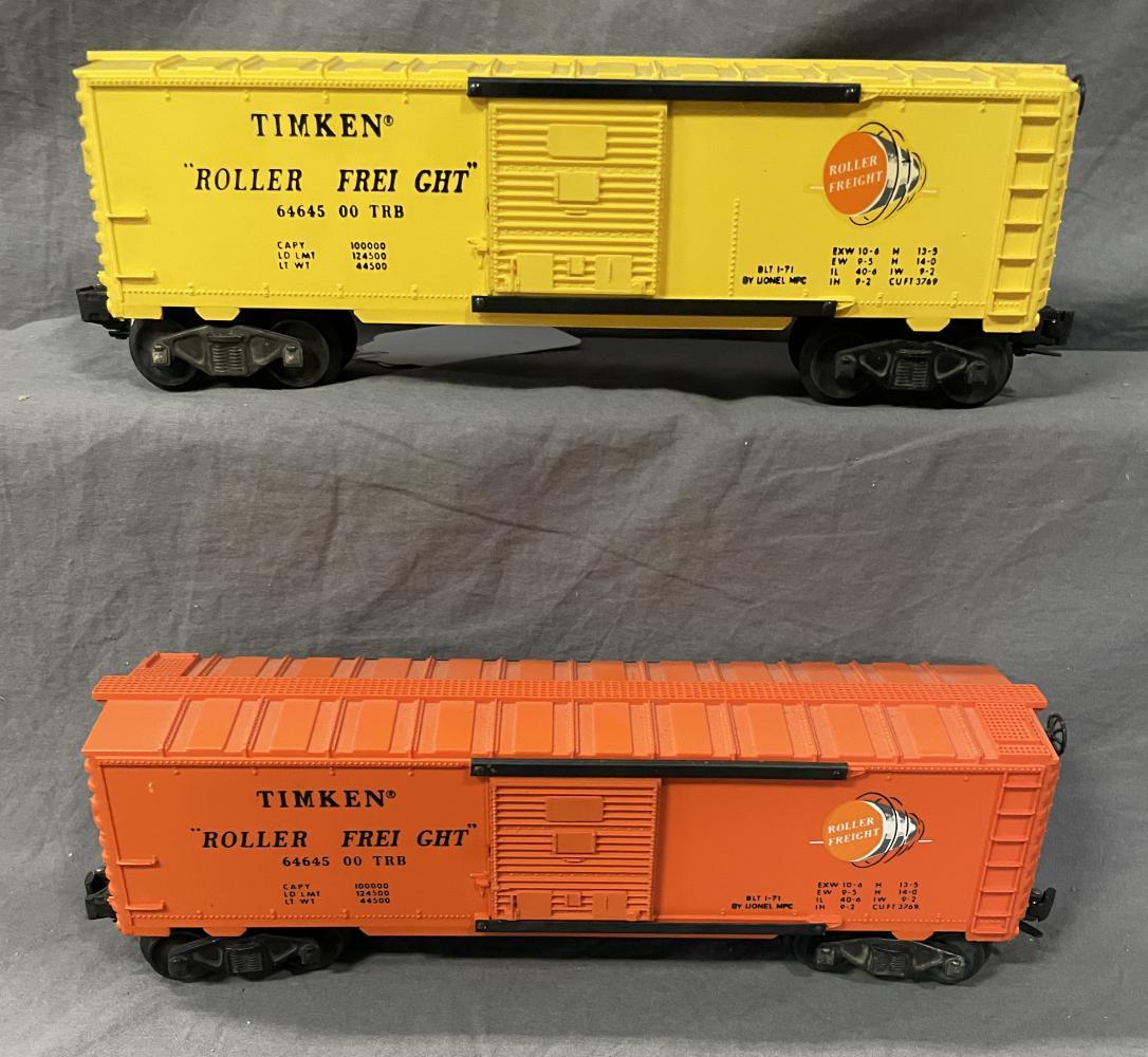 2 Lionel 6464-500 Glenn Uhl Timken Boxcars