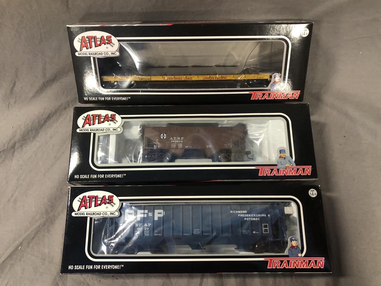 21 Boxed Atlas HO Trainman Freight Cars