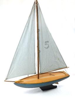 Decorative Wooden Sailboat 29"L x 39"H x 7"w