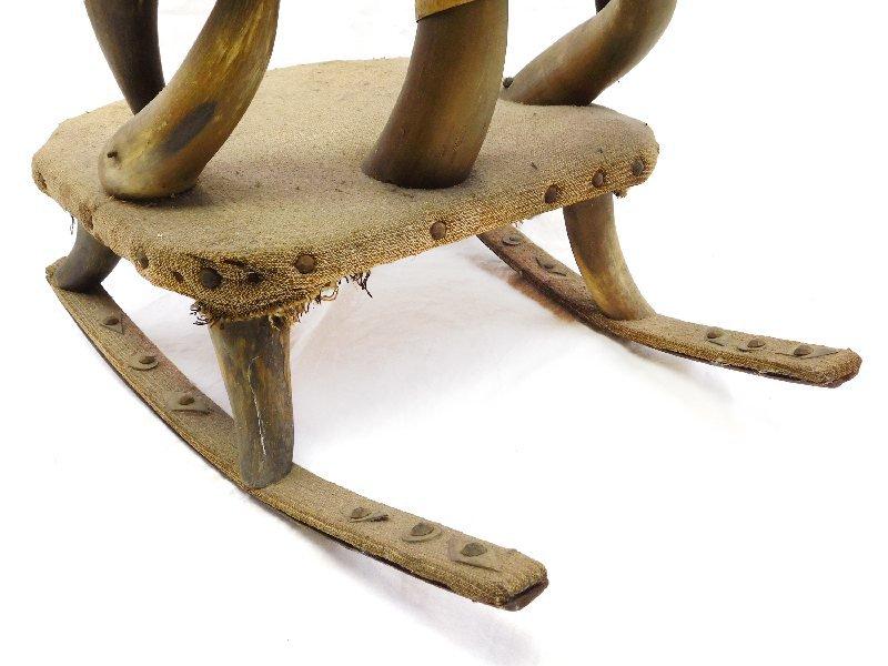 Child Rocker Made from Bull Horns