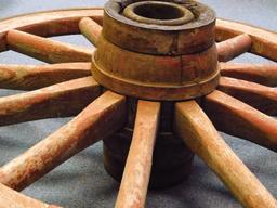 Antique Wagon Wheel, 35" diameter