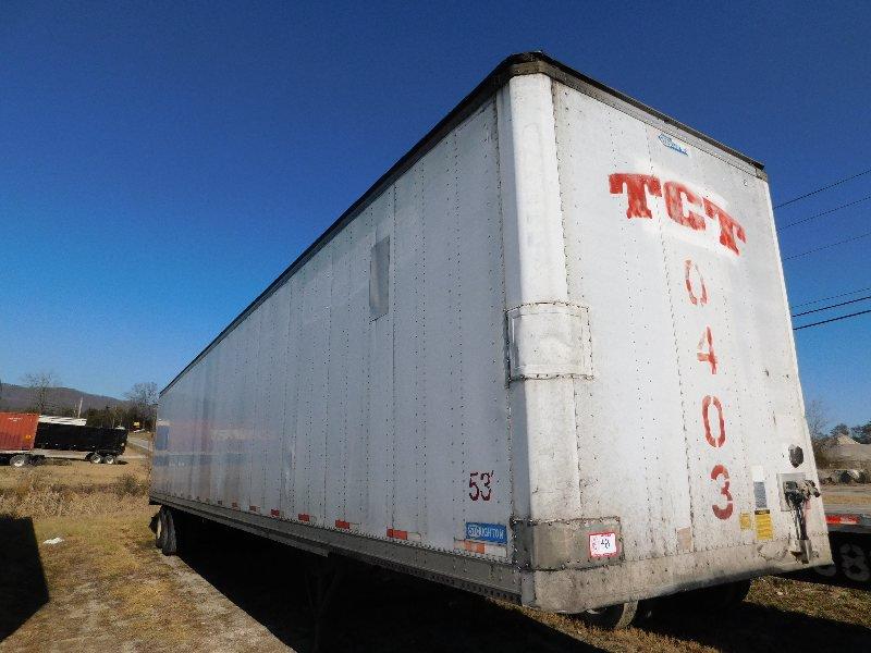 2004 Stoughton 53' x 102" Dry Van Trailer, Air Ride VIN 1DW1A5