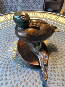 Bronze Mallard Duck Sculpture