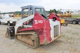 Takeuchi TL-140 Rubber Track Loader, Grapple Bucket w/ Tooth Bucket, 3957 H