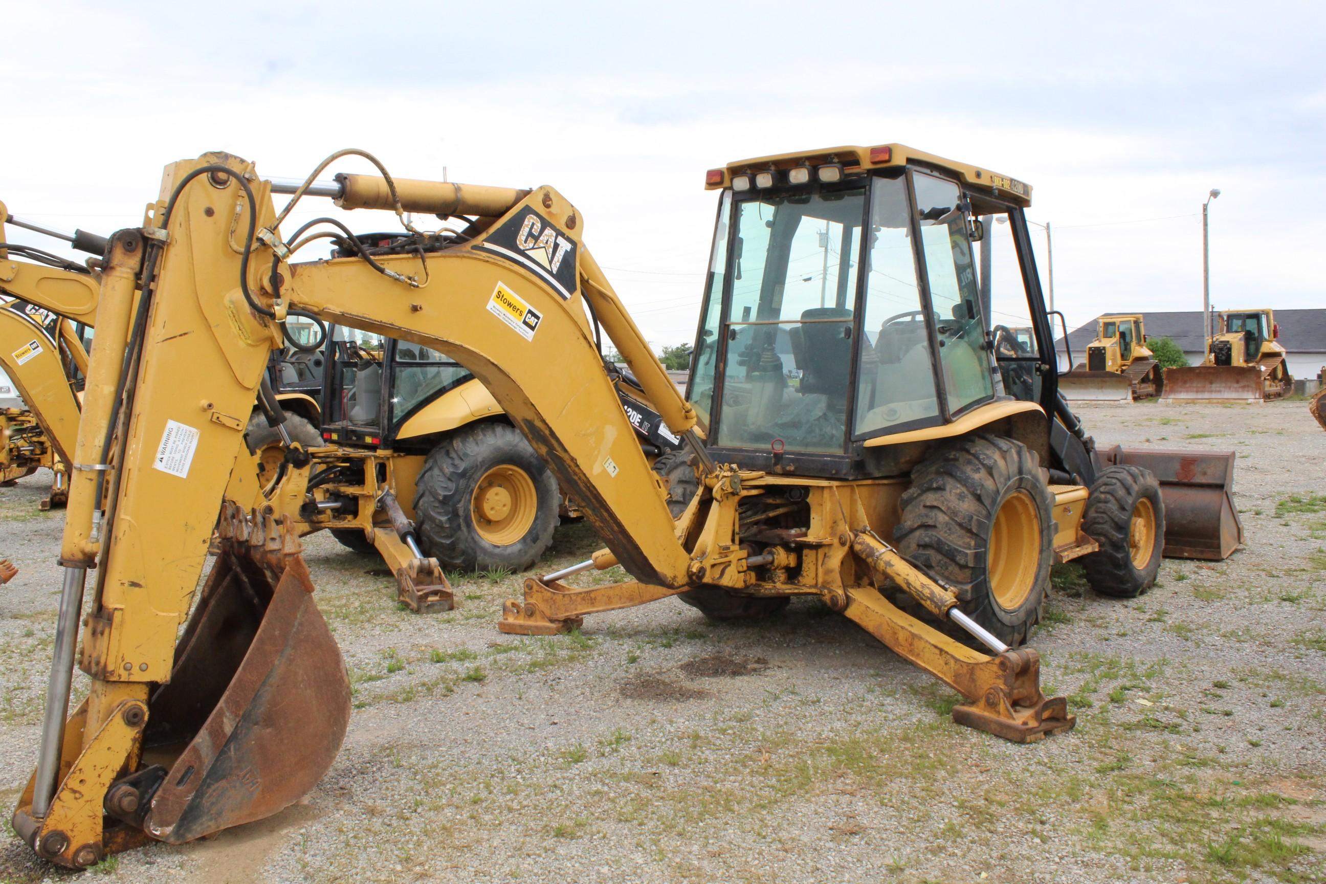 2002 CAT 420D IT Loader Backhoe w/ Extend-a-hoe, Forks, Bucket, 4WD, Enclos