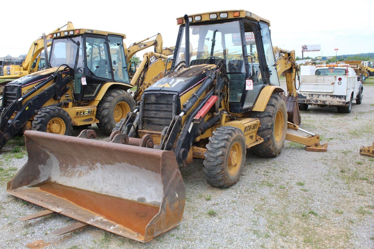 2002 CAT 420D IT Loader Backhoe w/ Extend-a-hoe, Forks, Bucket, 4WD, Enclos