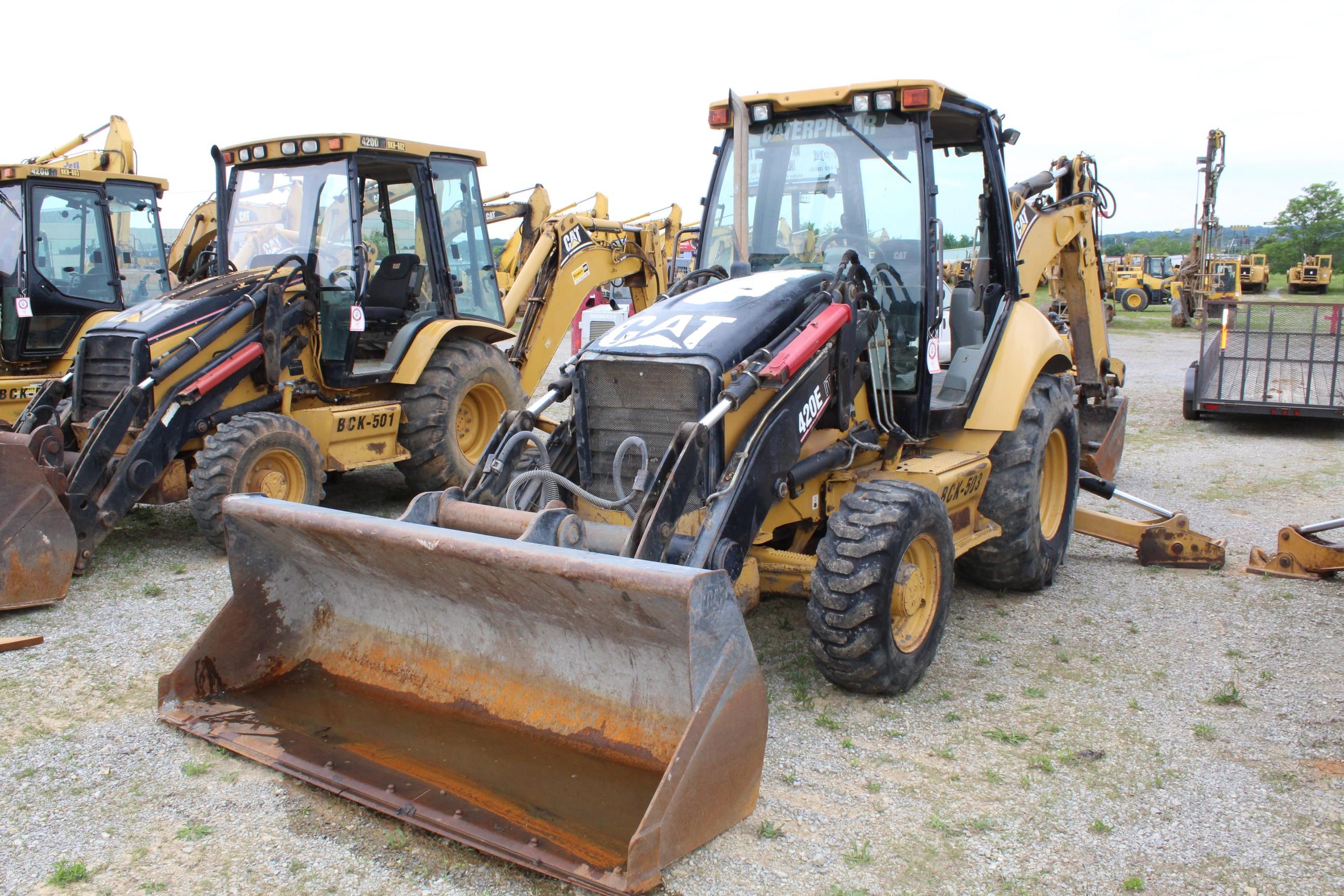 2006 CAT 420E IT Loader Backhoe w/ Extend-a-hoe, Forks, Bucket, 4WD, Enclos