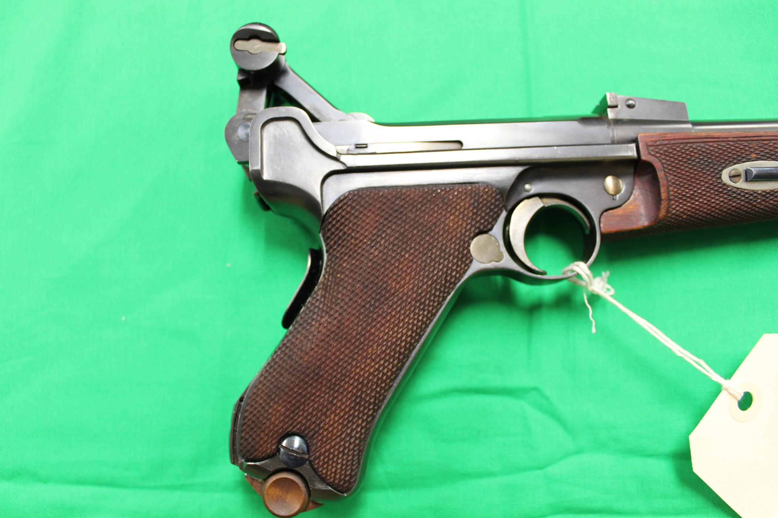 1902 Luger Carbine Model, 30 caliber, s/n 25032.  Fine metal and wood condition,