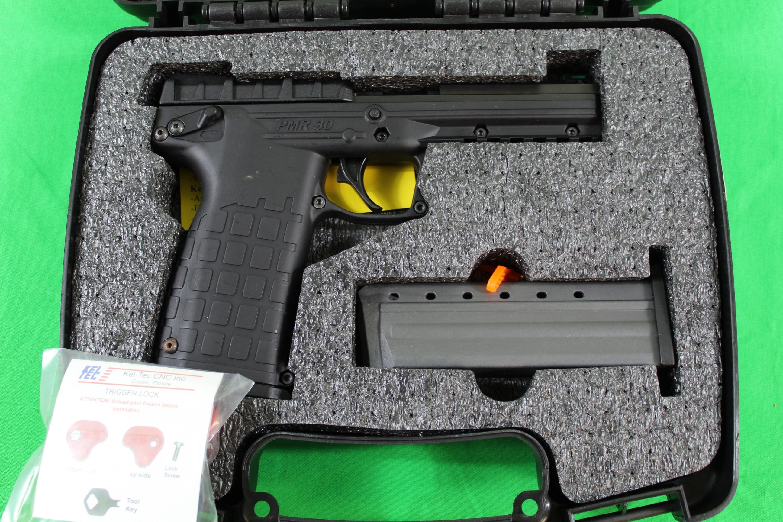 Kel-Tec PMR30, 22 magnum, s/n W4C50.  Clean pistol with 2 mags in the origi