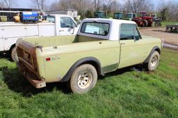 1976 International Scout Pick-Up, 4 Speed, 4WD, VIN F0092FGD24993 - Title