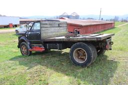 1967 Chevy C60 Flatbed Dump, V-8, 4 x 2 Speed, Non-Running, Miles Unknown,