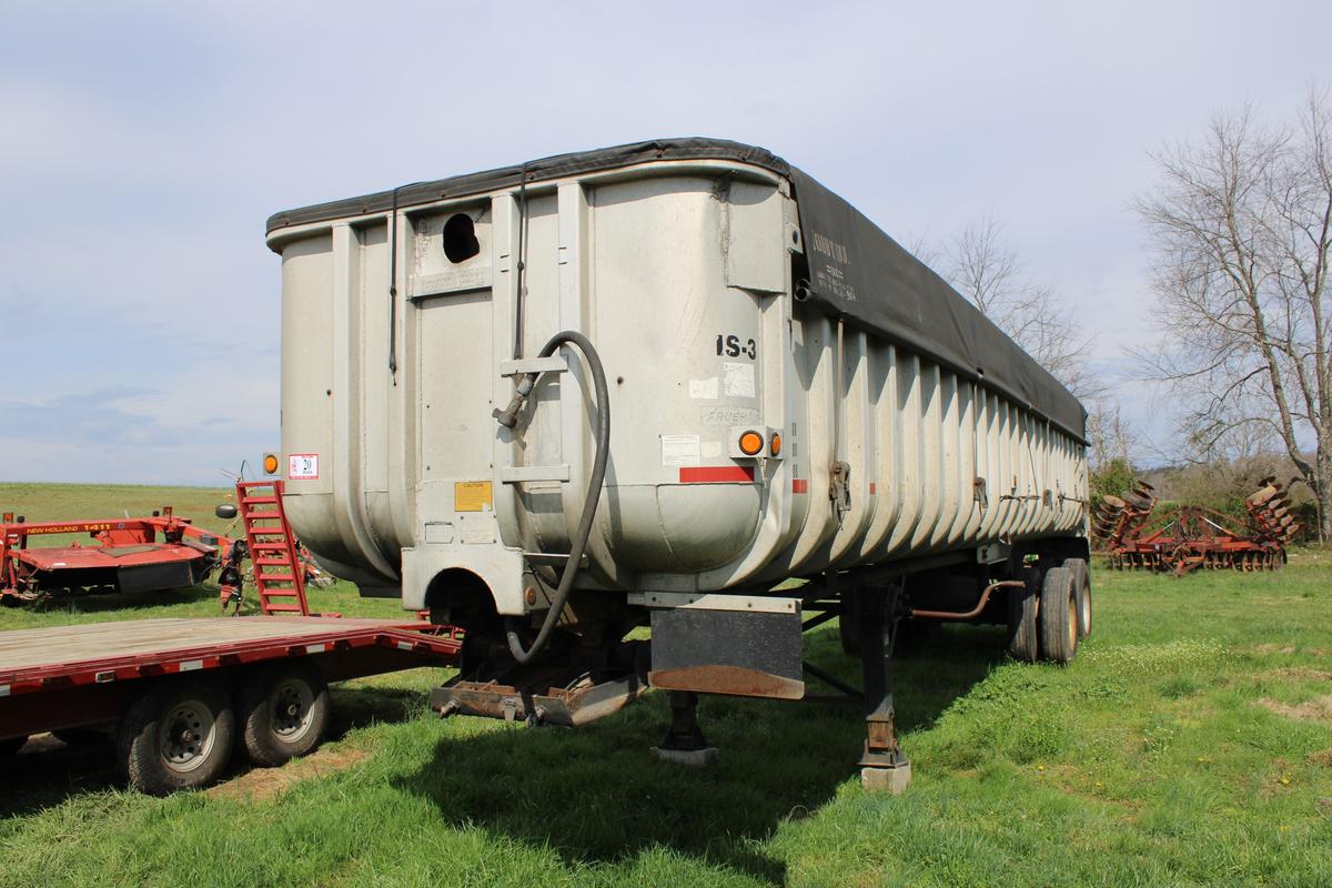 1984 Fruehauf 36' Aluminum Dump Trailer, Frameless VIN  1H5D03525DN012001 Title To Be Furnished In