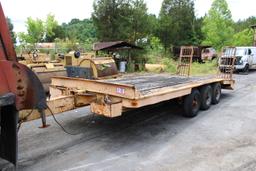 1977 Eager Beaver Tri-Axle Equipment Trailer Tilt Top 20' Bed w/ Ramps VIN