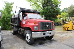 1995 Chevy Kodiak, CAT Diesel, 5 Speed, Single Axle Dump, ODO 288,544, Vin