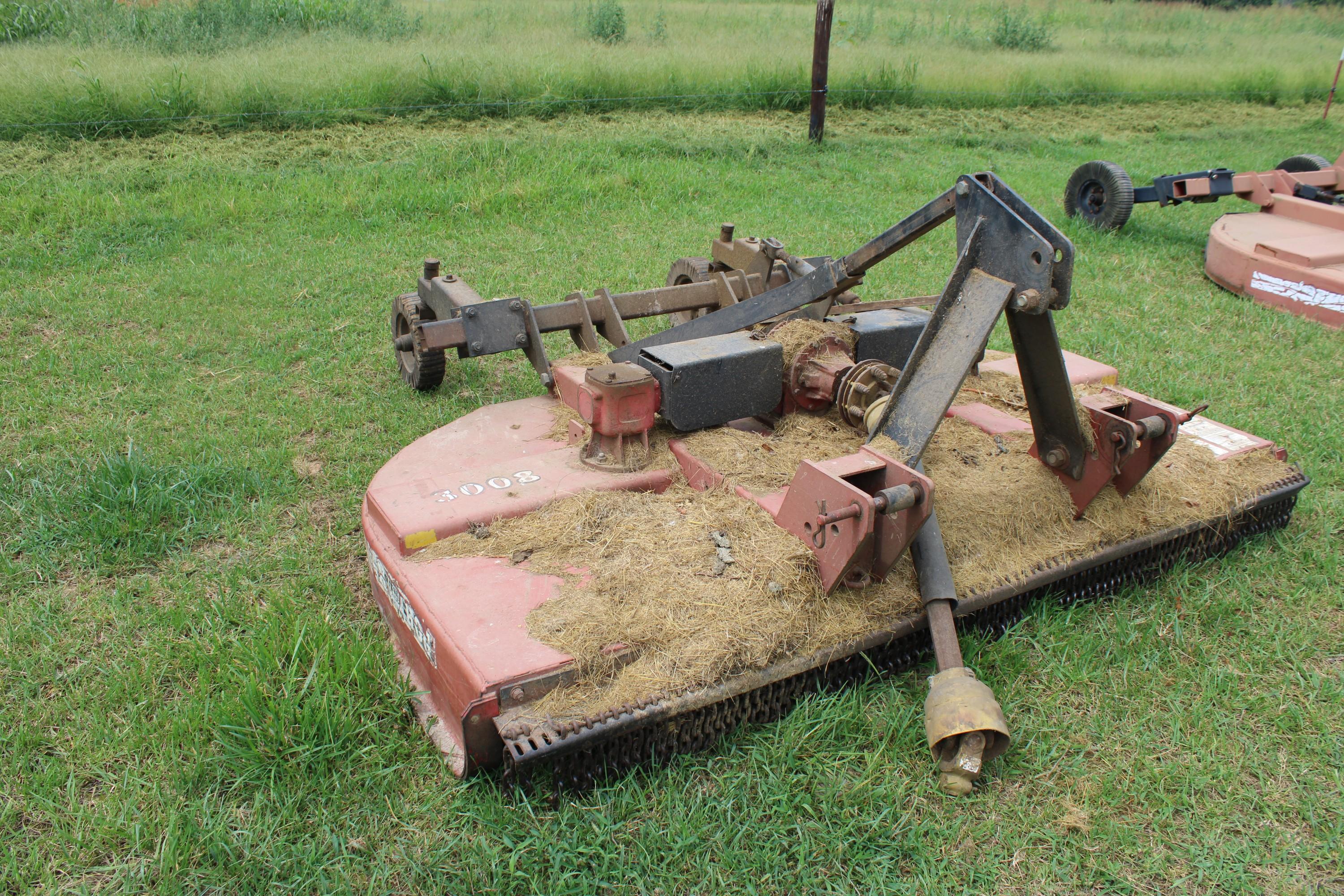 Bush Hog 3008 8ft Rotary Cutter, 3 Point Hitch, w/ Safety Chains