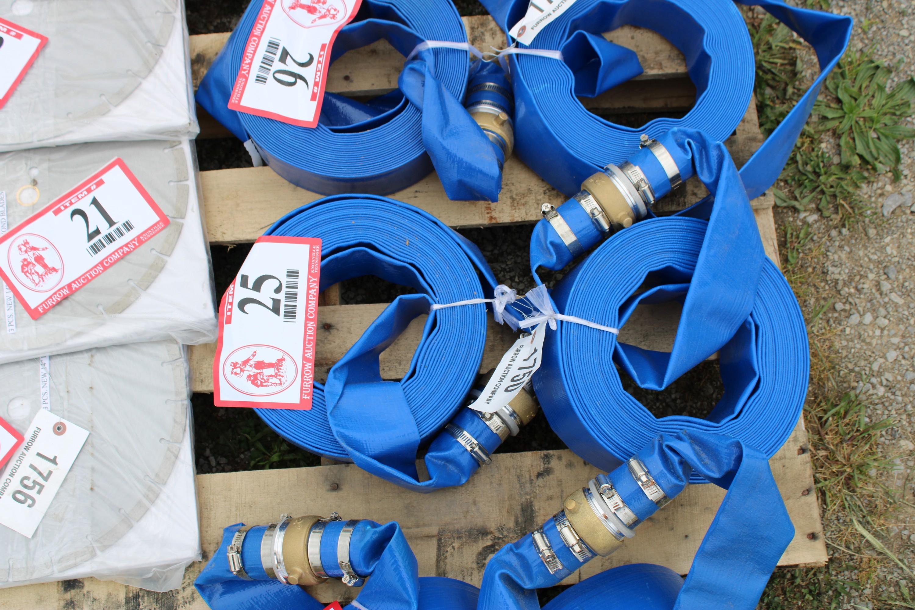 (2) New 2" x 50ft Discharge Water Hoses