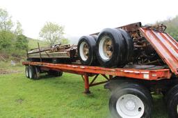 Flatbed Trailer with 30 x 40 Metal Frame Building