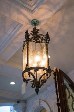Neoclassical 4 light Lantern, Approx. 40"H x 13"W