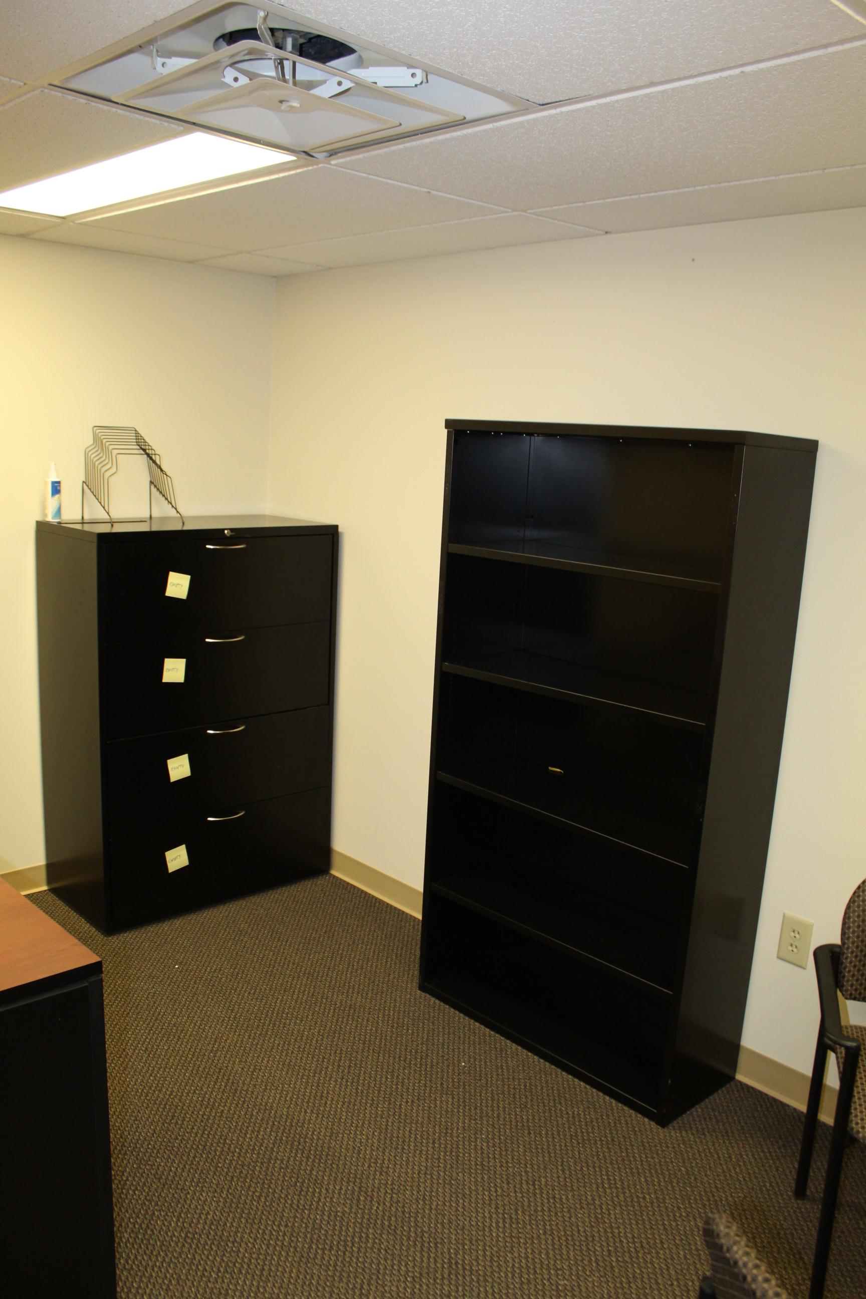 Contents of Office, Desk, Office Table with 4 Chairs, Filing Cabinet, Books