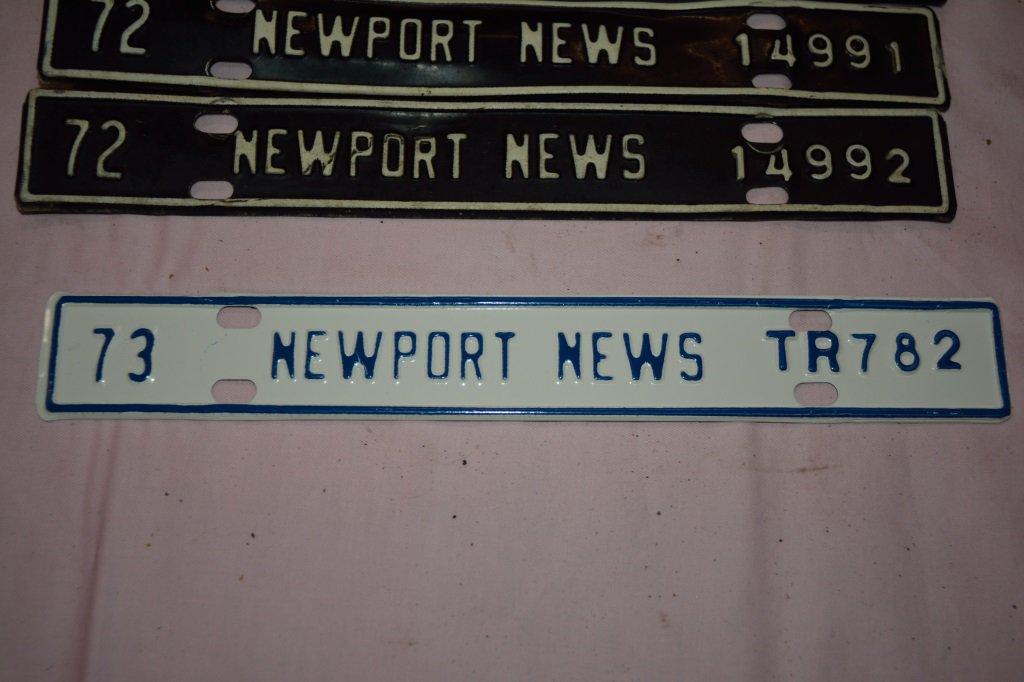 Lot Of Virginia Trailer And Newport News City Tags