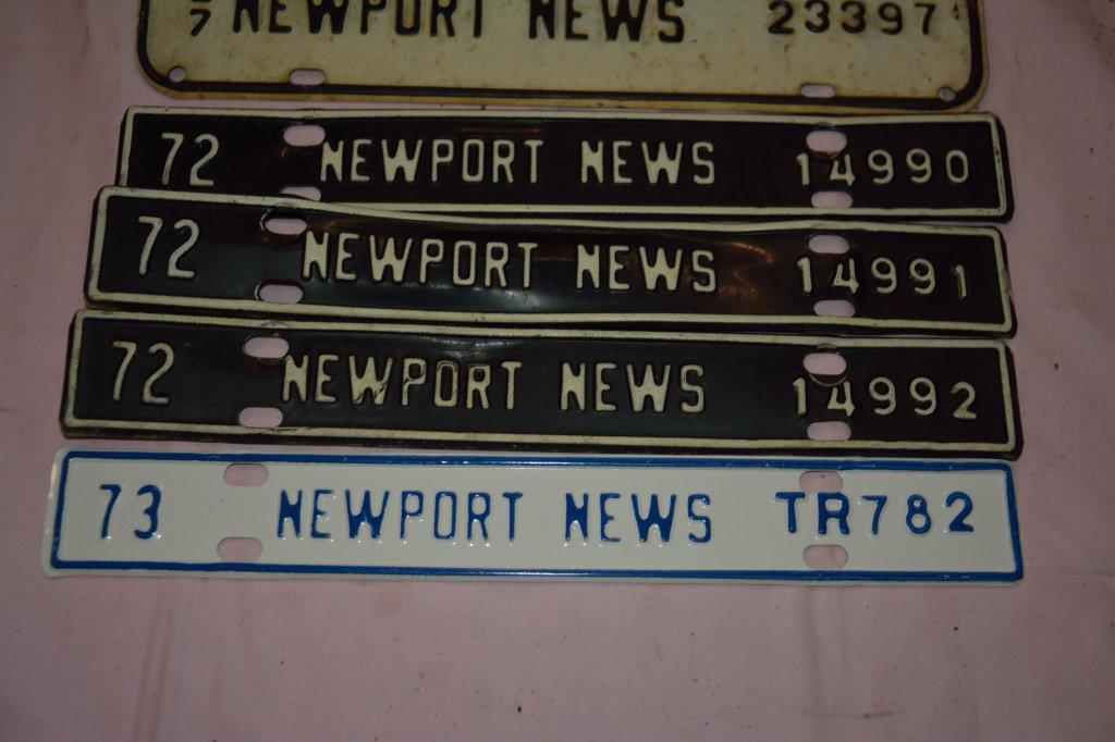 Lot Of Virginia Trailer And Newport News City Tags