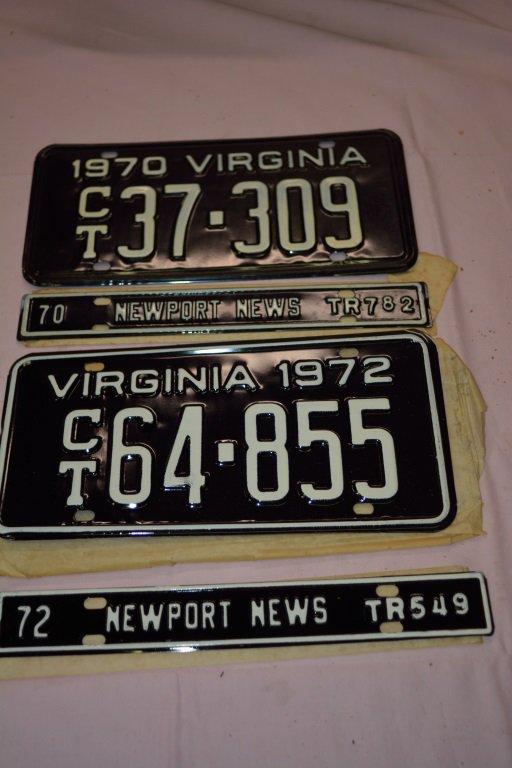 Lot Of Virginia Trailer And Newport News City Tags