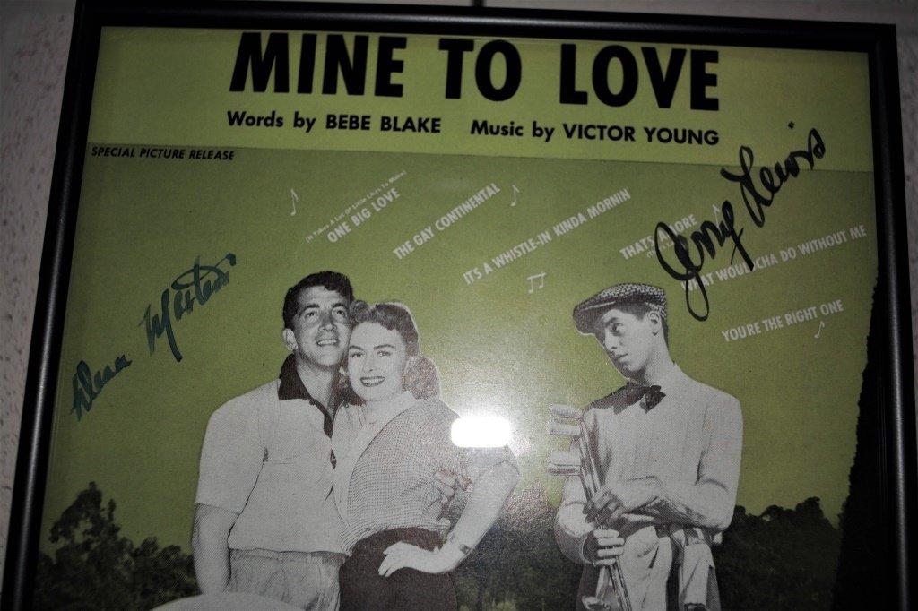 Signed Lewis / Martin Song Sheet "mine To Love"