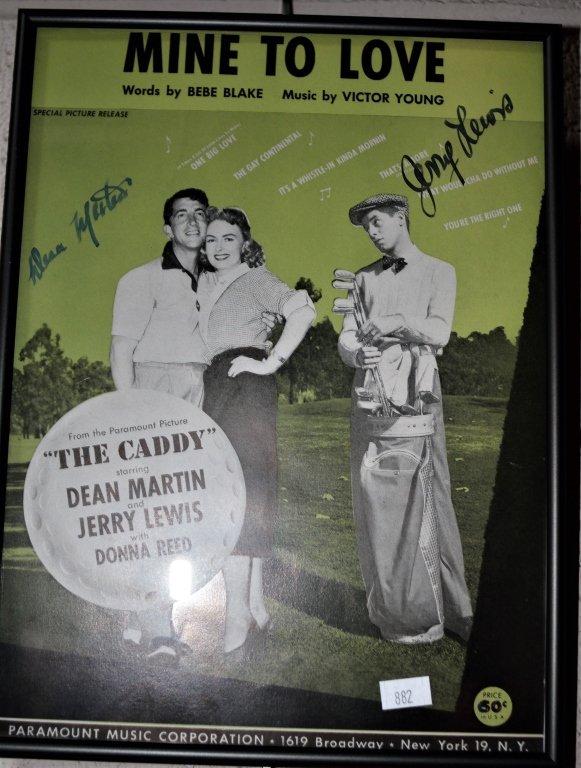Signed Lewis / Martin Song Sheet "mine To Love"