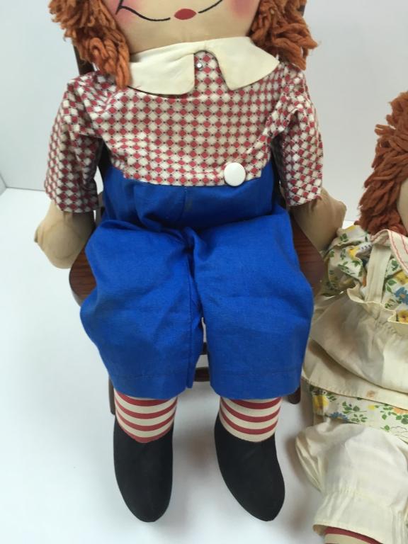 2 RAGGEDY ANN DOLLS