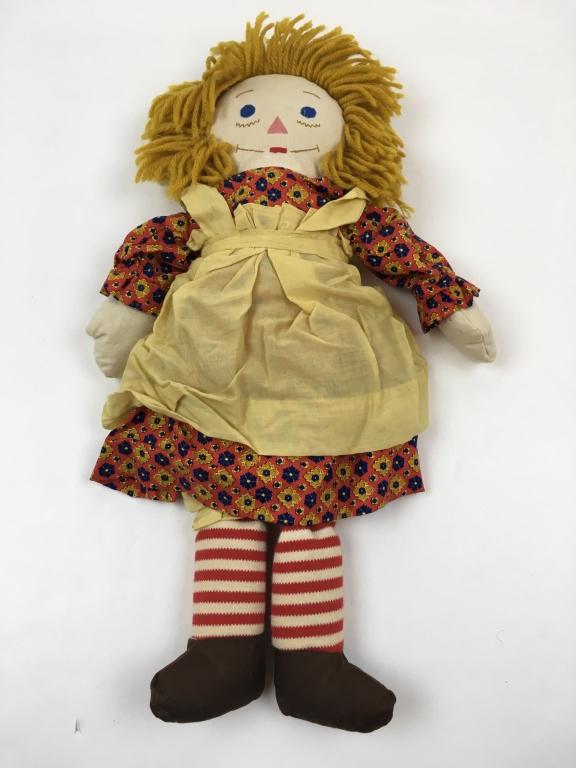 RAGGEDY ANN DOLL & TEDDY BEAR