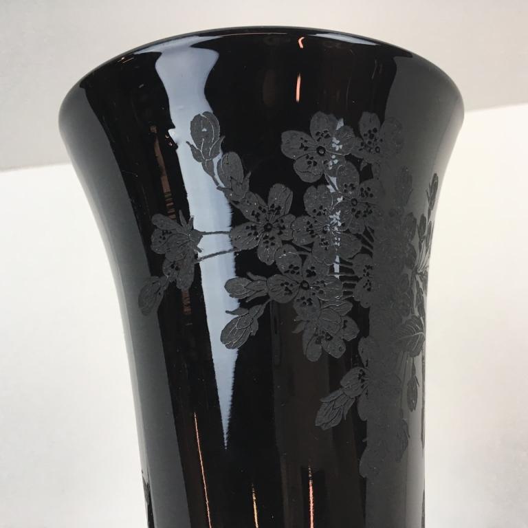 PADEN CITY "ARDITH" BLACK FLARED VASE