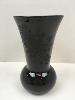 PADEN CITY "ARDITH" BLACK FLARED VASE