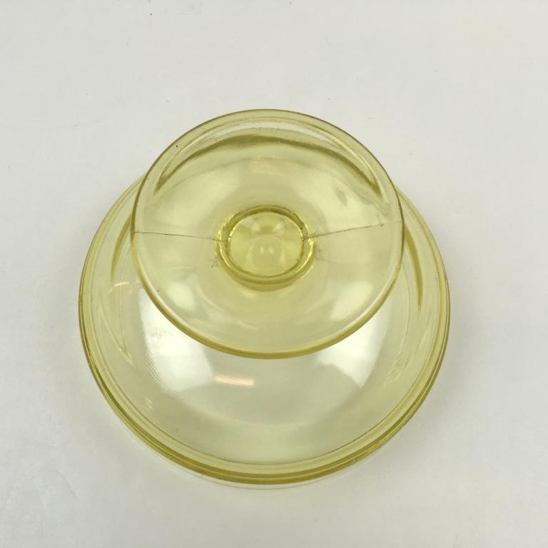 PADEN CITY "GOTHIC GARDEN" YELLOW CANDY DISH