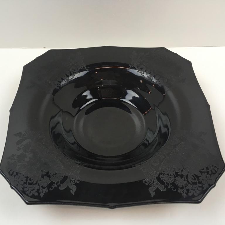 PADEN CITY "GOTHIC GARDEN" BLACK CONSOLE  BOWL