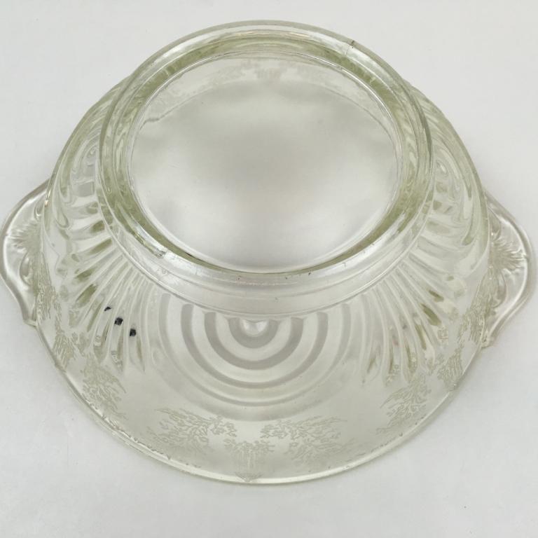 PADEN CITY "GAZEBO" CLEAR HANDLED BOWL