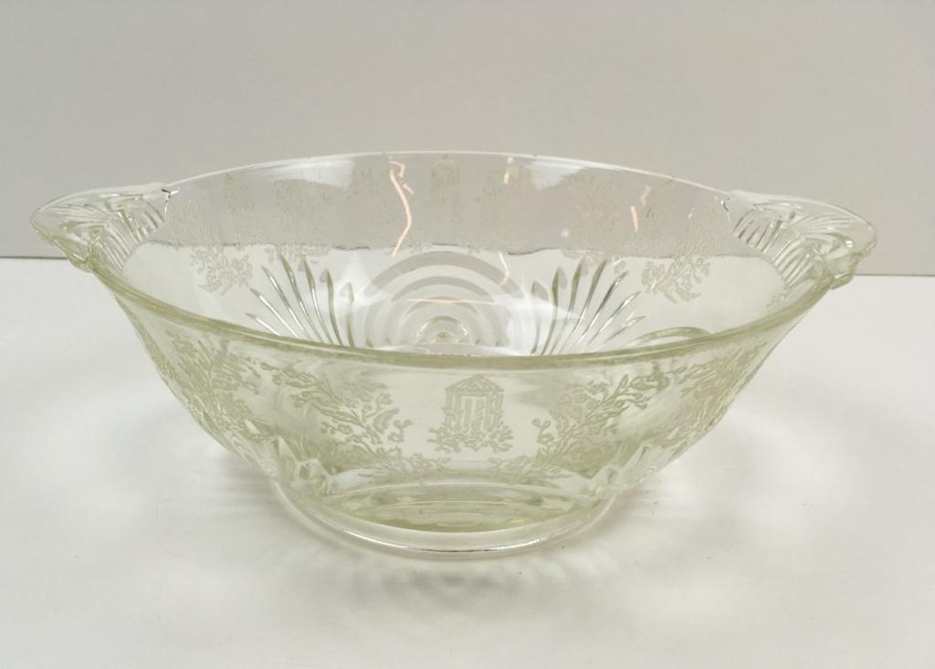 PADEN CITY "GAZEBO" CLEAR HANDLED BOWL