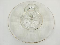 PADEN CITY  "GAZEBO" CLEAR SANDWICH PLATE