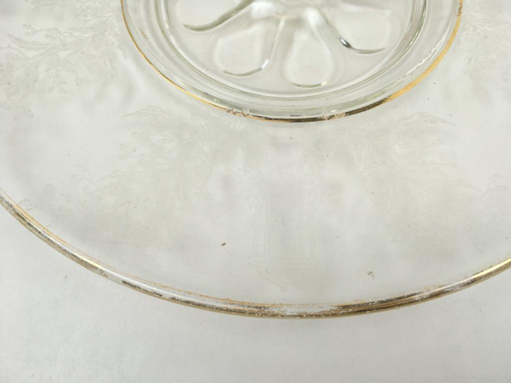 PADEN CITY  "GAZEBO" CLEAR SANDWICH PLATE