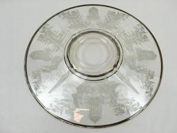 PADEN CITY  "GAZEBO" CLEAR SANDWICH PLATE